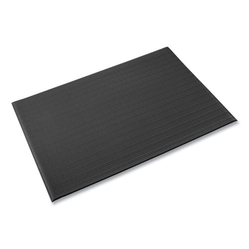 Crown Ribbed Vinyl Anti-fatigue Mat Rib Embossed Surface 36x144 Black