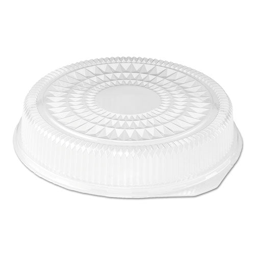 HFA Plastic Dome Lid Round Embossed Fits 212/213 16" Diameter Clear 25/Case