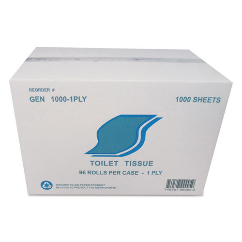GEN Small Roll Bath Tissue Septic Safe 1-ply White 1000 Sheets/roll 96 Rolls/Case