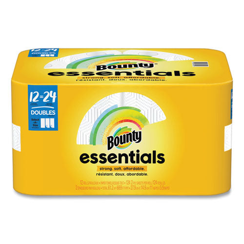 Bounty Essentials Select-a-size Kitchen Roll Paper Towels 2-ply 124 Sheets/roll
