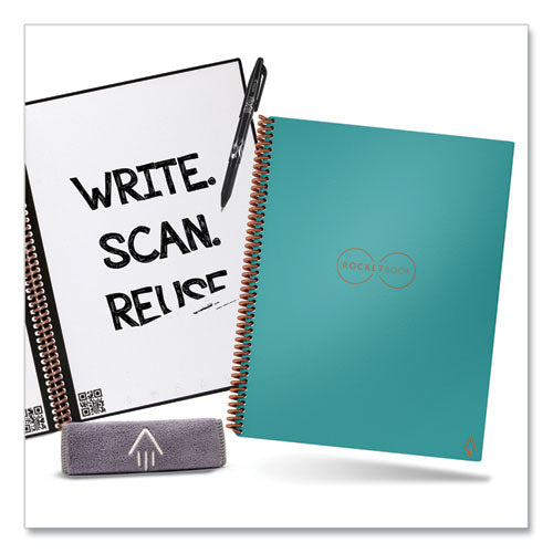 Rocketbook Core Smart Notebook Dotted Rule Teal Cover (16) 11x8.5 Sheets