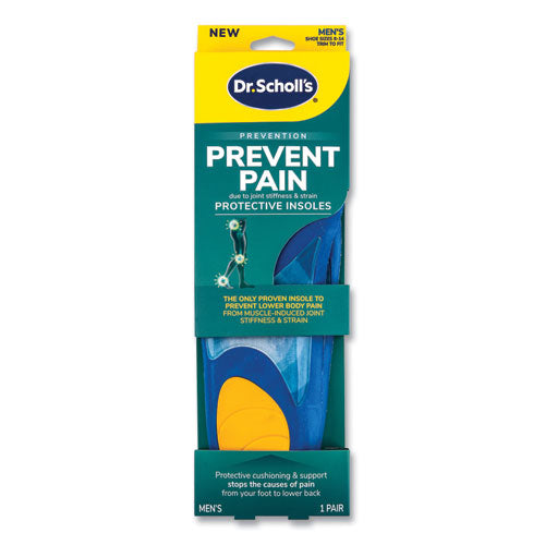 Dr. Scholl's Prevent Pain Protective Insoles For Men Men's Size 8 To 14 Blue