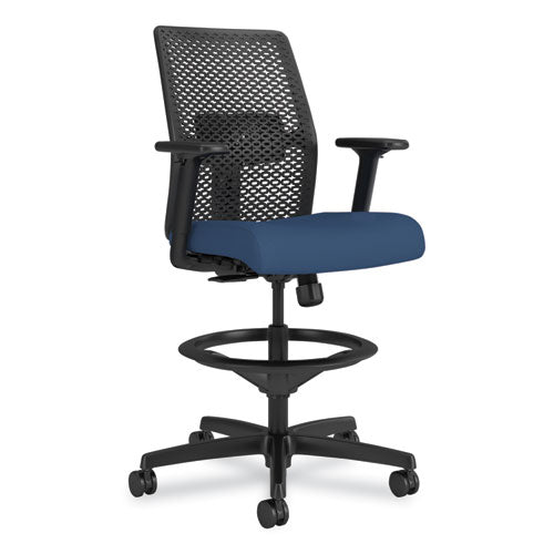 HON Ignition 2.0 Reactiv Low-back Task Stool 22.88" To 31.75" Seat Height Elysian Seat Charcoal Back Black Base