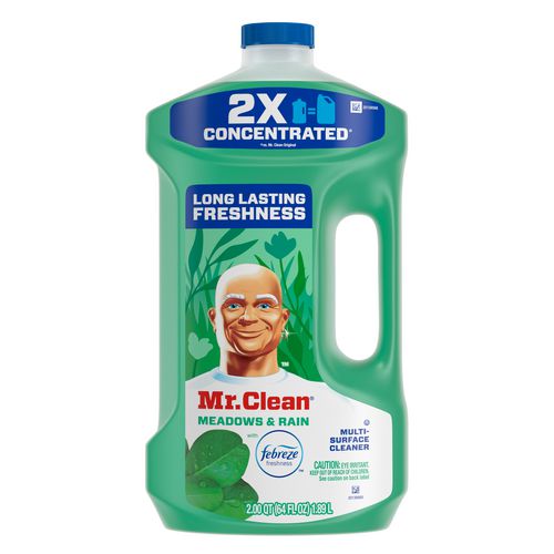 Mr. Clean Multipurpose Cleaning Solution With Febreze Meadows And Rain 64 Oz Bottle 4/Case