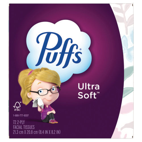 Puffs Ultra Soft Facial Tissue 2-ply White 72 Sheets/box 24 Boxes/Case