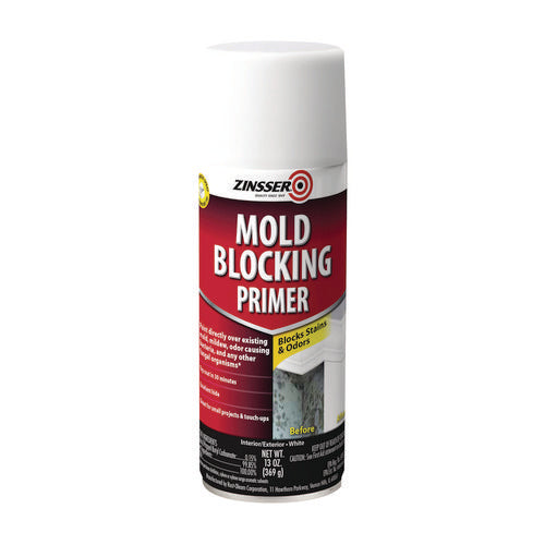 Zinsser Mold Blocking Primer Spray Interior/exterior Flat White 13 Oz Aerosol Can 6/Case