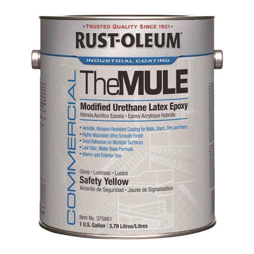 Rust-Oleum Commercial The Mule (modified Urethane Latex Epoxy) Interior/exterior Gloss Safety Yellow 1 Gal Bucket/pail 2/Case