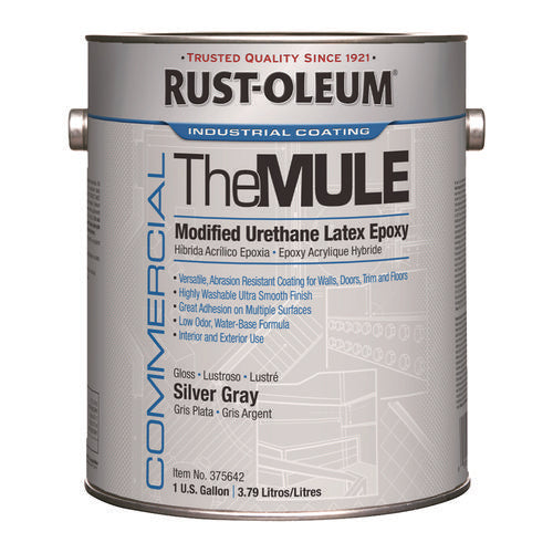 Rust-Oleum Commercial The Mule (modified Urethane Latex Epoxy) Interior/exterior Gloss Silver Gray 1 Gal Bucket/pail 2/Case