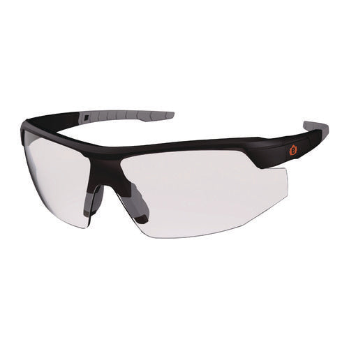 Ergodyne Skullerz Skoll Anti-scratch/anti-fog Safety Glasses Matte Black Nylon Frame Clear Polycarb Lens Ships In 1-3 Bus Days