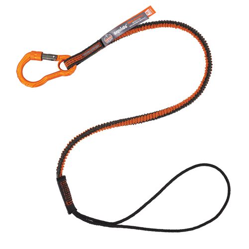 Ergodyne Squids 3104f(x) Tool Lanyard With Carabiner/choke Loop 10 Lb Max Cap 38" To 48" Long Gray/orange Ships In 1-3 Bus Days