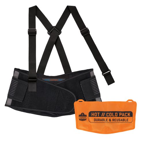 Ergodyne Proflex 1675 Back Support Brace With Cooling/warming Pack Small 25" To 30" Waist Black