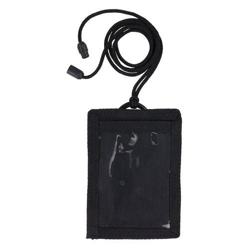 Ergodyne Squids 3389 Wallet Id/badge Holderhorizontal/vertical Black 3.75x5 For  2.75x3.5 Insert 18" Cordships In 1-3 Bus Days