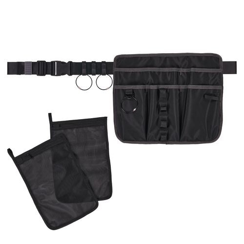 Ergodyne Arsenal 5715 Cleaning Apron Pouch With Pockets 10 Compartments 11x13.5 Nylon Black