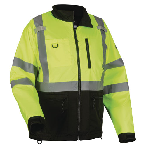 Ergodyne Glowear 8351 Class 3 Hi-vis Windbreaker Water-resistant Jacket 4x-large Lime