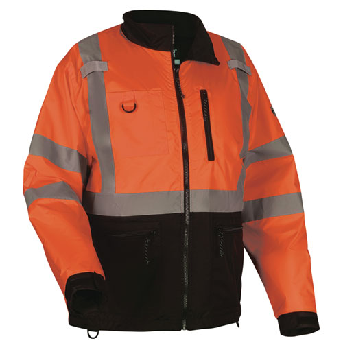 Ergodyne Glowear 8351 Class 3 Hi-vis Windbreaker Water-resistant Jacket 2x-large Orange