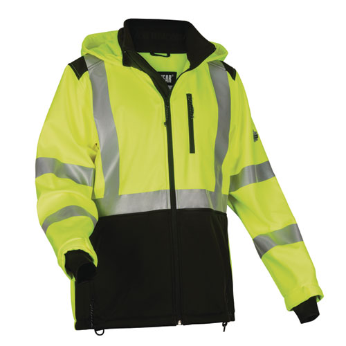 Ergodyne Glowear 8353 Class 3 Hi-vis Softshell Water-resistant Jacket 5x-large Lime