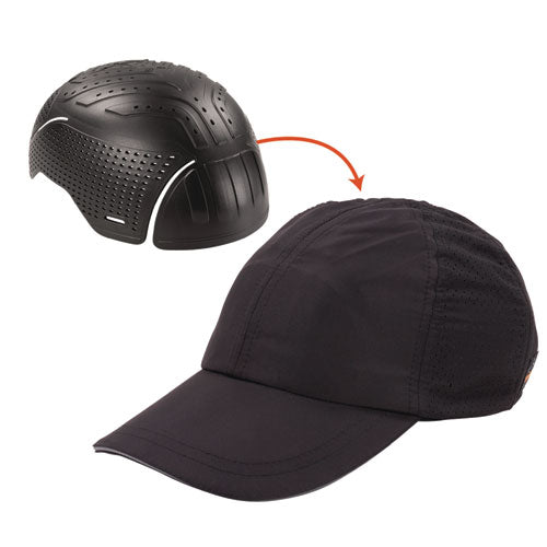 Ergodyne Skullerz 8947 Lightweight Baseball Hat And Bump Cap Insert X-large/2x-large Black