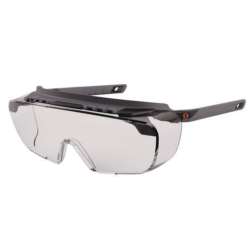 Ergodyne Skullerz Osmin Safety Glasses Matte Black Polycarbonate Frame Clear Polycarbonate Lens