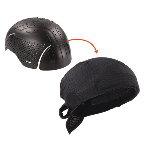 Ergodyne Skullerz 8948 Mesh Do Rag Bandana And Bump Cap Insert Black