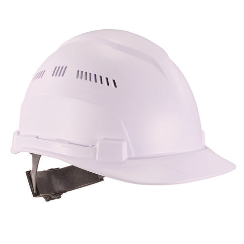 Ergodyne Skullerz 8966 Class C Lightweight Cap-style Hard Hat Adjustable Venting 6-pt Rachet Suspension Whiteships In 1-3 Bus Days