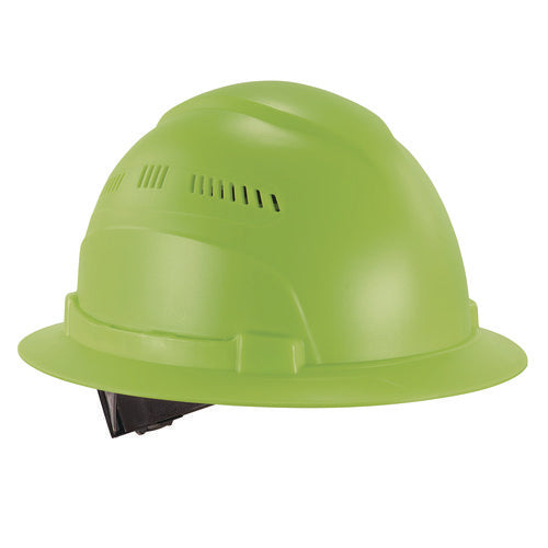 Ergodyne Skullerz 8968 Class C Lightweight Full Brim Hard Hat Adjustable Venting 6-pt Rachet Suspension Lime Ships In 1-3 Bus Days