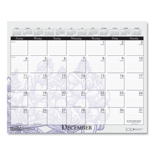 Recycled Wild Flower Wall Calendar, Wild Flowers Artwork, 15 X 12, White/multicolor Sheets, 12-month (jan To Dec): 2023