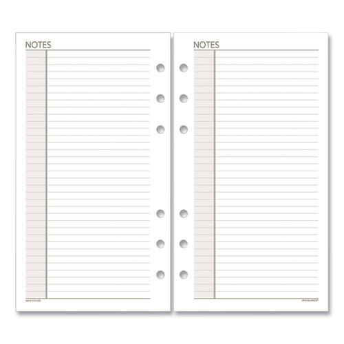 Lined Notes Pages For Planners/organizers, 8.5 X 5.5, White Sheets, Undated