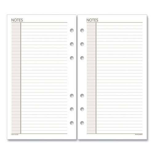 Lined Notes Pages For Planners/organizers, 8.5 X 5.5, White Sheets, Undated