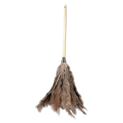 Professional Ostrich Feather Duster, Gray, 14" Length, 6" Handle