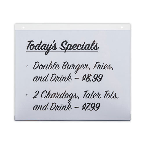 Wall Mount Sign Holder, 11 X 8.5, Horizontal, Clear, 2/pack