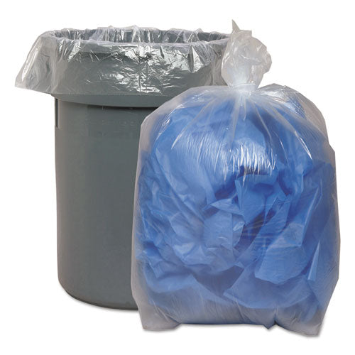 Recycled Low-density Polyethylene Can Liners, 45 Gal, 1.6 Mil, 40" X 46", Black, 10 Bags/roll, 10 Rolls/carton