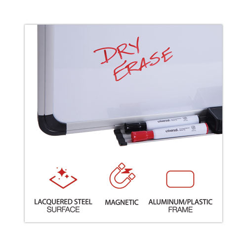 Magnetic Steel Dry Erase Marker Board, 48 X 36, White Surface, Aluminum/plastic Frame