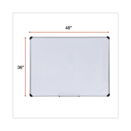 Magnetic Steel Dry Erase Marker Board, 48 X 36, White Surface, Aluminum/plastic Frame