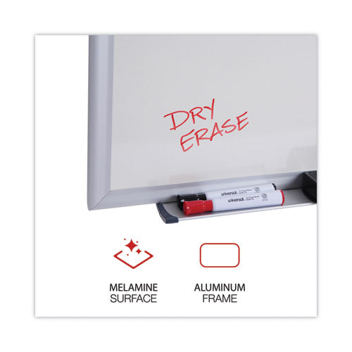 Deluxe Melamine Dry Erase Board, 24 X 18, Melamine White Surface, Silver Aluminum Frame