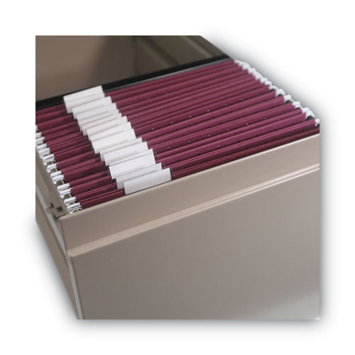 Colored Hanging File Folders With 1/5 Cut Tabs, Letter Size, 1/5-cut Tabs, Maroon, 25/box