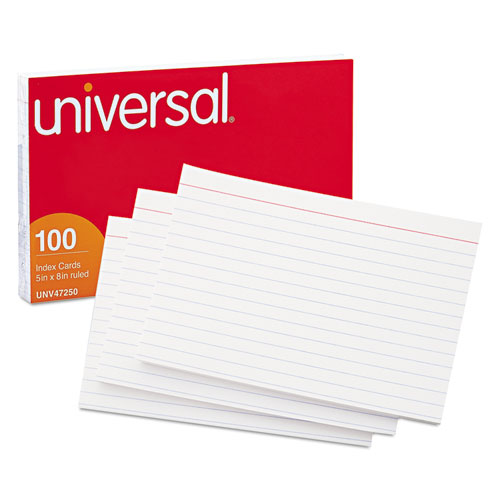 Index Cards, Ruled, 5 X 8, Assorted, 100/pack