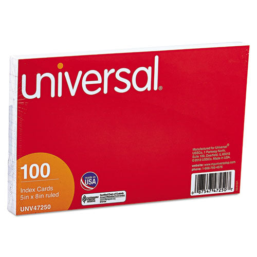 Index Cards, Ruled, 5 X 8, Assorted, 100/pack