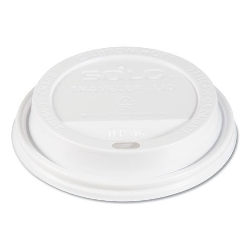 Traveler Cappuccino Style Dome Lid, Polypropylene, Fits 10 Oz To 24 Oz Hot Cups, White, 1,000/carton