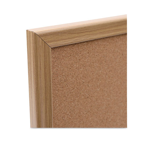 Cork Board With Oak Style Frame, 24 X 18, Natural Surface