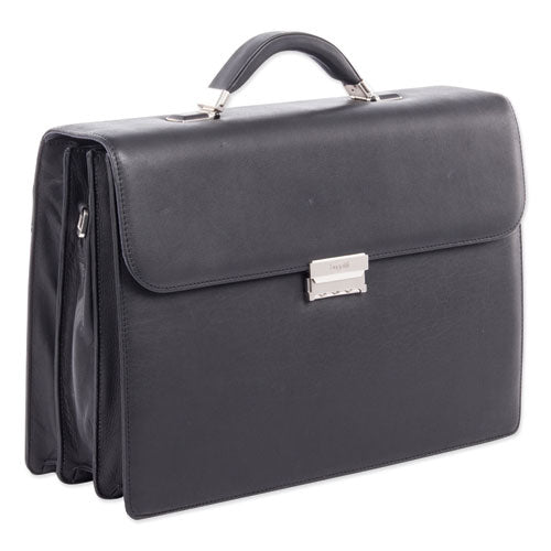 Milestone Briefcase, Fits Devices Up To 15.6", Leather, 5 X 5 X 12, Cognac