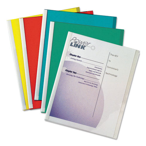 Vinyl Report Covers, 0.13" Capacity, 8.5 X 11, Clear/clear, 50/box