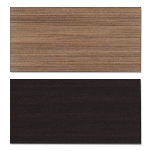 Reversible Laminate Table Top, Rectangular, 47.63w X 23.63d, Espresso/walnut