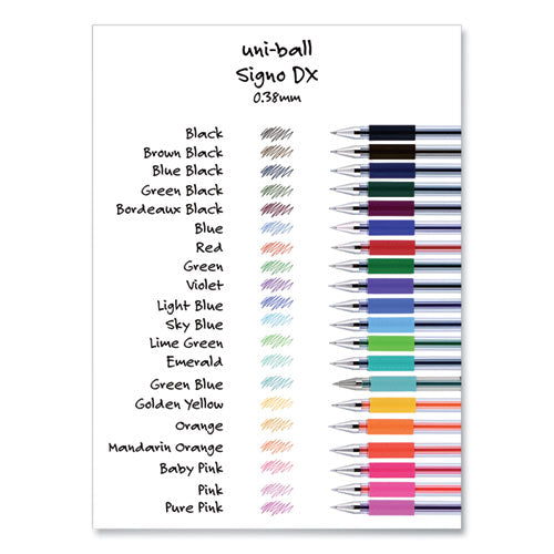 Gel Pen, Stick, Micro 0.38 Mm, Assorted Ink Colors, Clear Barrel, 8/pack