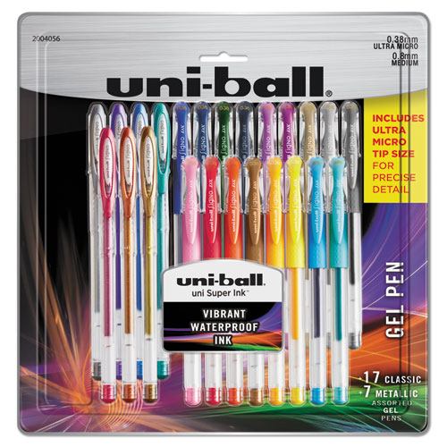 Gel Pen, Stick, Micro 0.38 Mm, Assorted Ink Colors, Clear Barrel, 8/pack