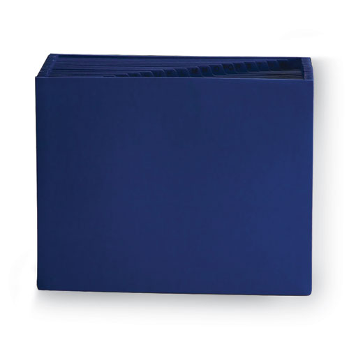 Heavy-duty Indexed Expanding Open Top Color Files, 21 Sections, 1/21-cut Tabs, Letter Size, Navy Blue