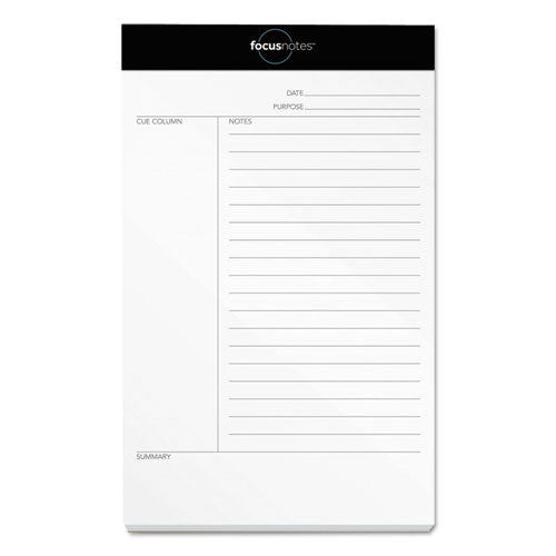 Focusnotes Legal Pad, Meeting-minutes/notes Format, 50 White 8.5 X 11.75 Sheets