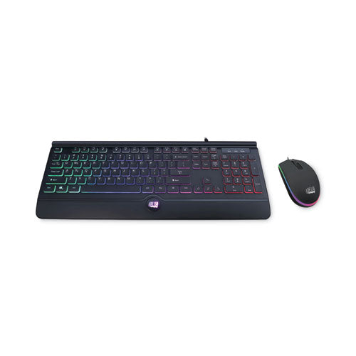 Backlit Gaming Keyboard And Mouse Combo, Usb, Black