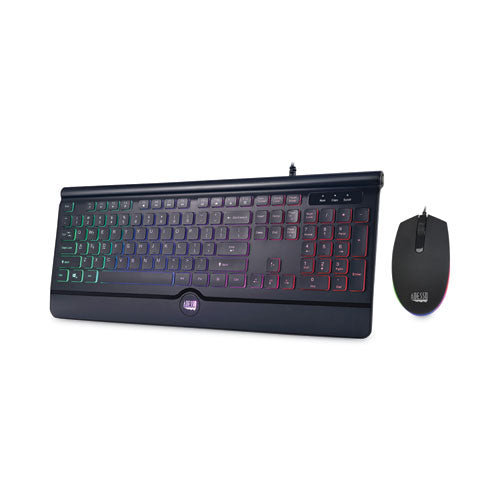Backlit Gaming Keyboard And Mouse Combo, Usb, Black
