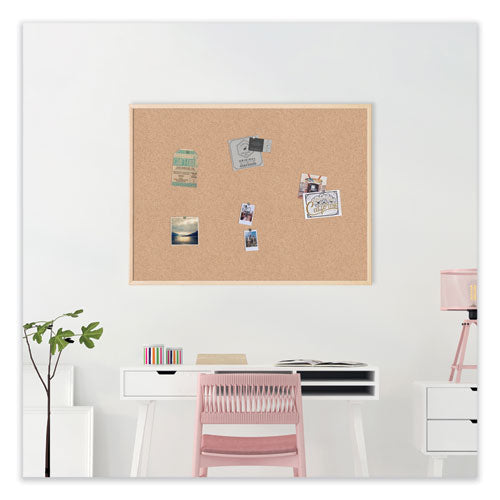 Cork Bulletin Board, 47 X 35, Natural Surface, Birch Wood Frame