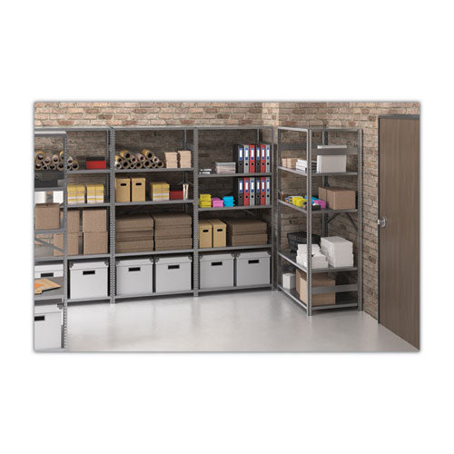 Closed Commercial Steel Shelving, Six-shelf, 36w X 24d X 75h, Medium Gray